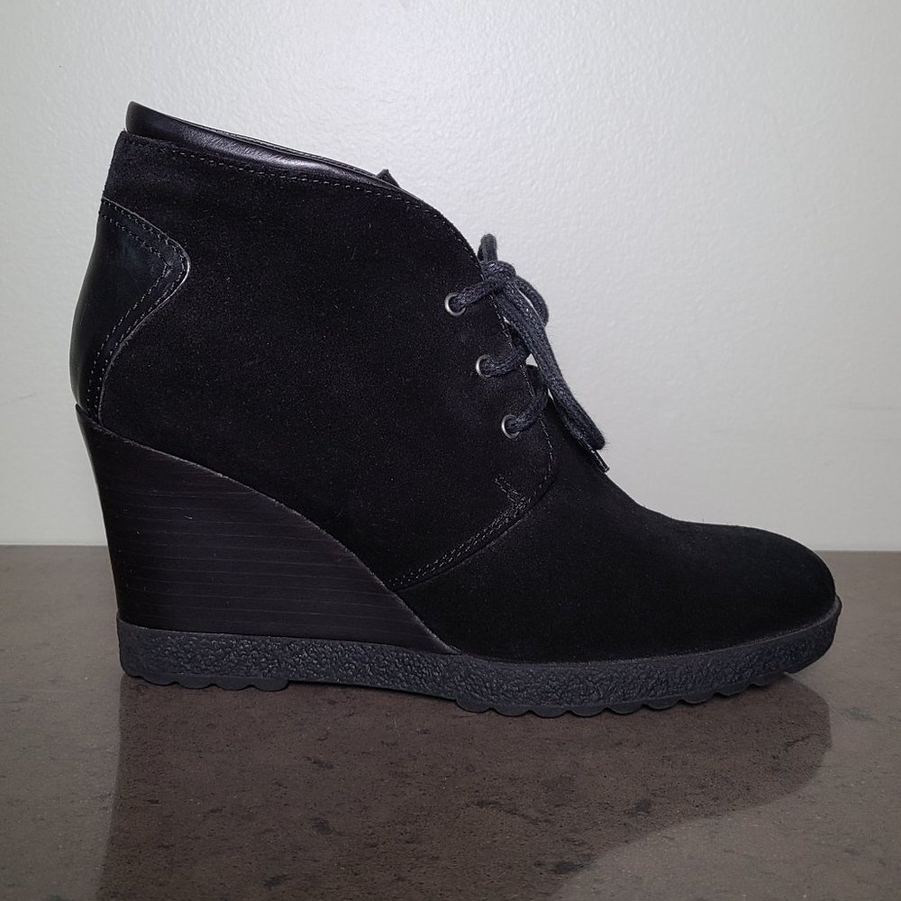 Aquatalia Chance Lace Up Wedge Bootie